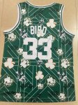 Maillot de Basket #33 Bird Celtics Vintage Vert printed